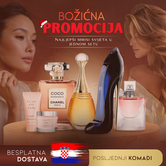 BOŽIĆNA PROMOCIJA: Kupite 1, dobijte 6 – Glamour Imported Parfem Set + Ekskluzivni poklon