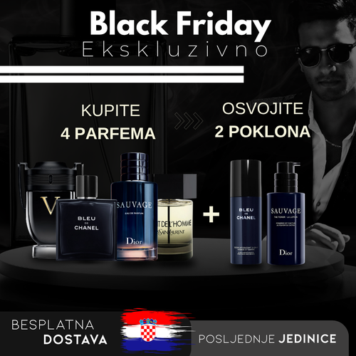 Kupite 1, Dobijte 4: Invictus + Bleu de Chanel + Sauvage + La Nuit de L’Homme + 2 Ekskluzivna Poklona – Black Friday Edition